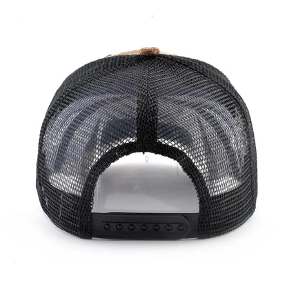 Fashion Trucker Caps With Embroidery Goat Patch Four Seasons Snapback Baseball Cap For Men Women Adjustable Visor Hat