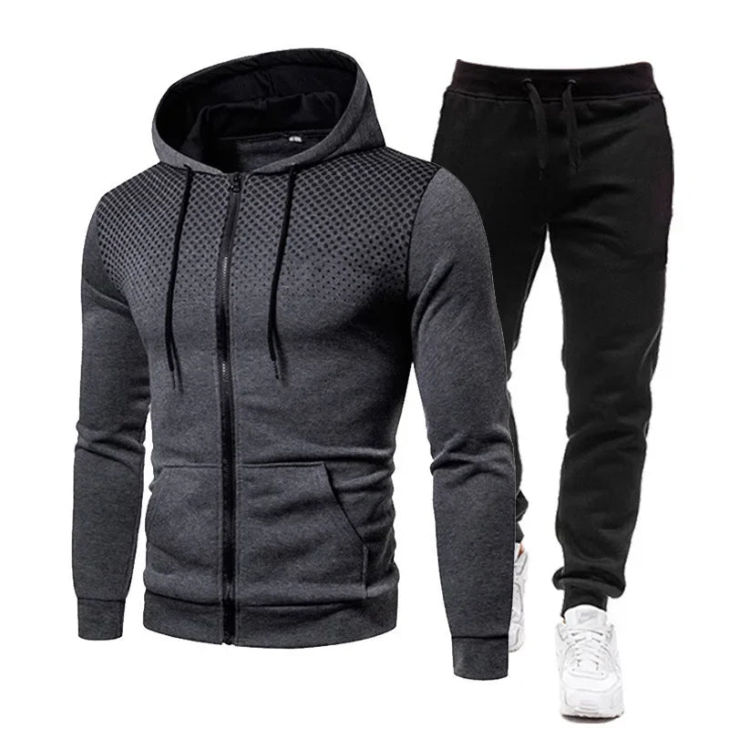 2024 Mens Tracksuits Men's Clothing Men Sets Hoodie Set Zipper Sweatshirt Casual Sport Sweatpants Man Sweat Suit Set Running