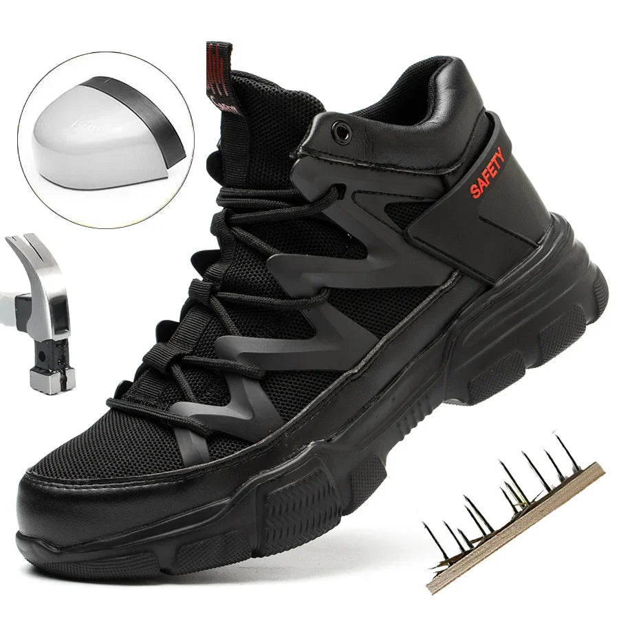 Autumn Work Safety Shoes Men Safety Boots Anti-smash Anti-stab Work Shoes Sneakers Steel Toe Shoes Male Work Boot Indestructible