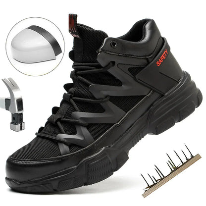 Autumn Work Safety Shoes Men Safety Boots Anti-smash Anti-stab Work Shoes Sneakers Steel Toe Shoes Male Work Boot Indestructible