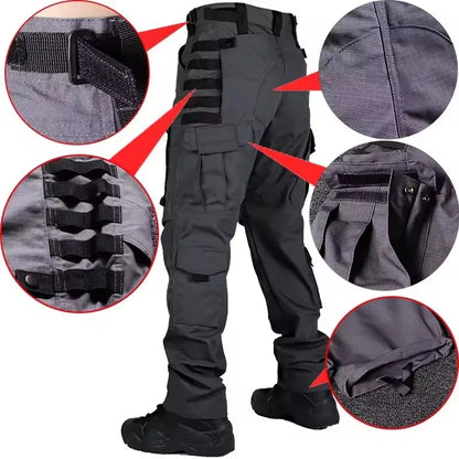 Tactical Pants Men Multi-Pocket Cargo Pants Casual Trousers Wear-Resistant Quick Dry Workwear Hiking Trainning Pant Loose
