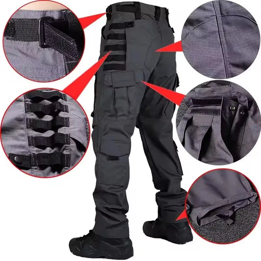 Tactical Pants Men Multi-Pocket Cargo Pants Casual Trousers Wear-Resistant Quick Dry Workwear Hiking Trainning Pant Loose