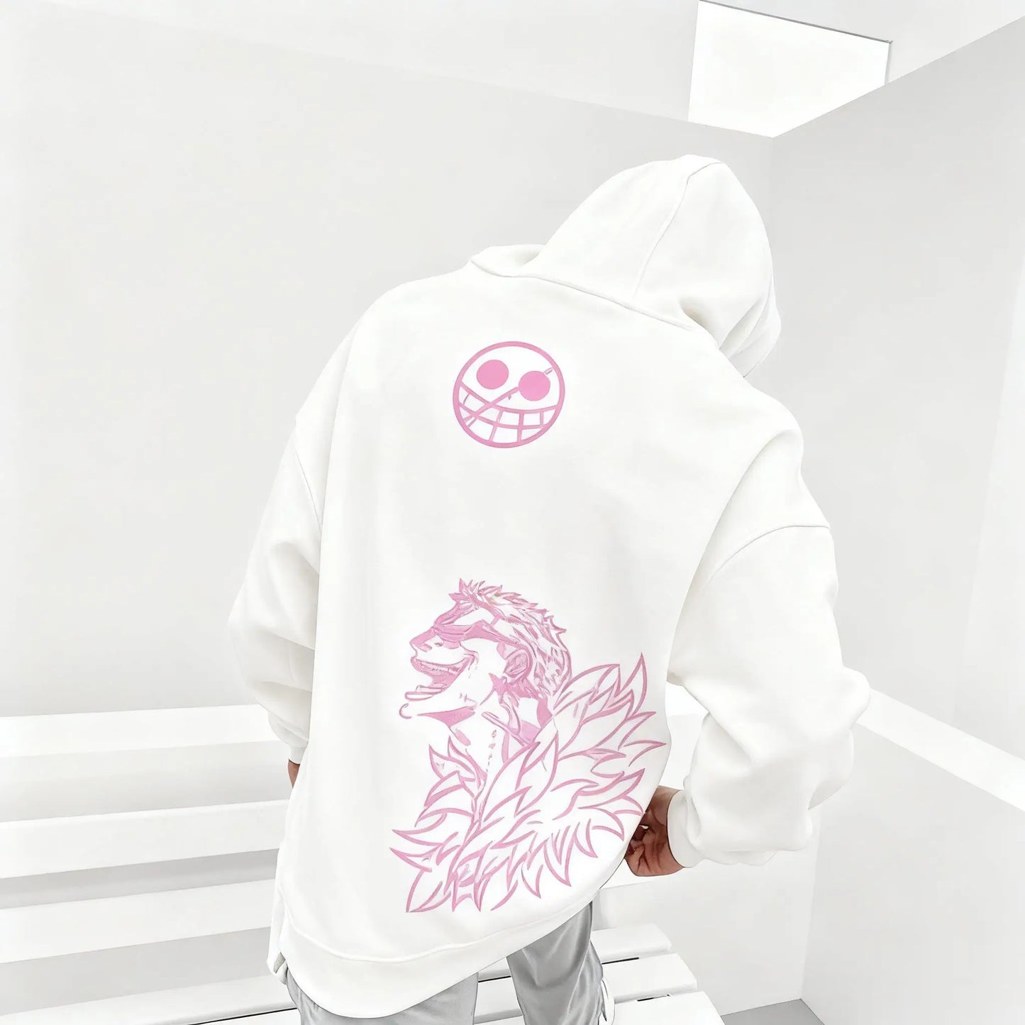 Oversized Anime One Piece Zoro Hoodie Jacket Men Women Streetwear Casual Pullover Sweatshirt Spring Autumn Y2k Long Sleeves Tops