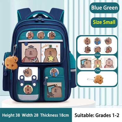 School Bag Waterproof Backpack Large Capacity Alleviate Burden Protecting Spine Widen Straps Backpack for Students Gift