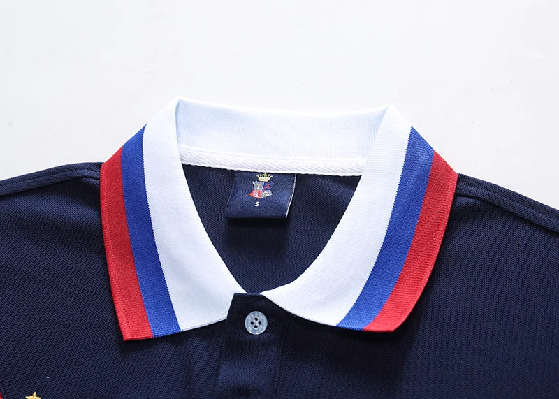Men's polo shirt New Zealand Pacific Ocean cotton embroidery stitching color classic fashion original design pure cotton quality