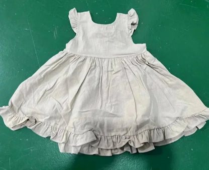Korean Style New Summer Clothes for Baby Girl Dress Back V-neck Sleeveless Princess Dress Loose Doll Skirt Kids Clothes E1158