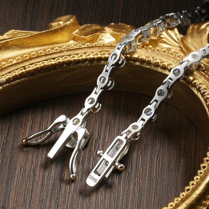 3mm D VVS1 Moissanite Tennis Bracelet Solid s925 Sterling Silver Plated 18k White Gold with GRA Bracelets for Women Man