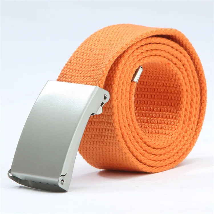 Men's Belt Fashion New Unisex Trousers Belt Women's Belt Canvas Belt Breathable Outdoor Tactical For Jeans Adjustable Waist Belt