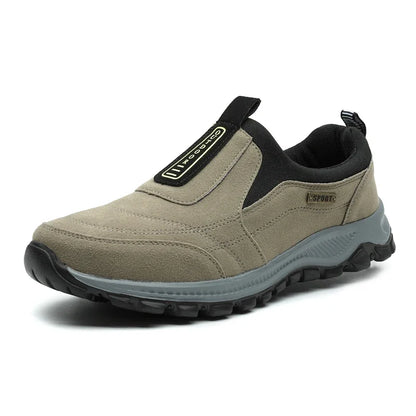 Outdoor Hiking Shoes Men Sneakers Slip on Casual Men Shoes Breathable Suede Leather Shoe Anti-skid Walking Shoes Footwear