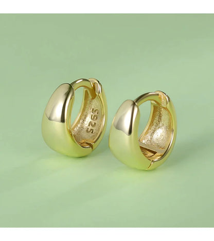 Real 925 Sterling Silve Fashion Inside Diameter 6 7 8 9 10mm Hoop Earrings For Women Men Personality Jewelry DG0132