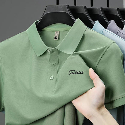 designer men's high quality brand short sleeves polo shirt lapel letter printing ventilate t-shirt business leisure men's wear