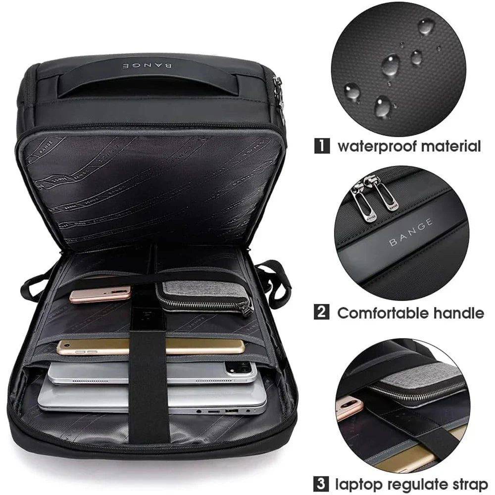 Business Backpacks Laptop 15.6 inch Multifunctional WaterProof Big Capacity Daily Work Male Backpack School Bag Mochila