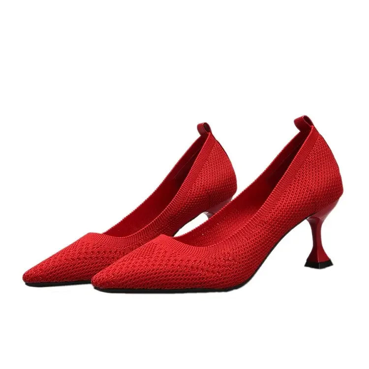 Women Pumps Summer Shoes Thin High Heels Sexy Pointed Toe Slip-on Wedding Party Brand Fashion Shoes For Lady Female Mujer