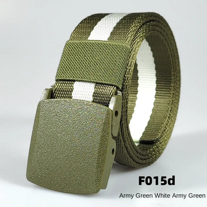 White Automatic Buckle Nylon Army Tactical Men Belt Military Waist Canvas Belt Outdoor Strap Travel Jeans Black Belts for Women