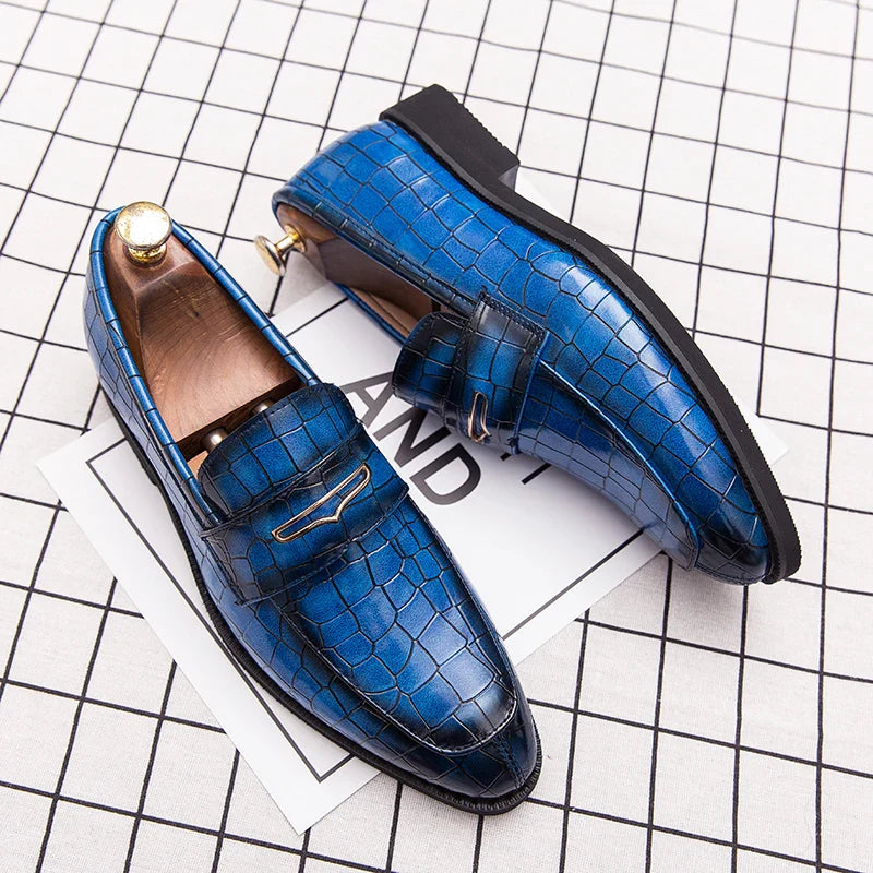 Mens Leather Designer Brand Casual Classic for Men Smile Breathable Office Loafers Formal Business Footwear Dress Shoes Flats 48