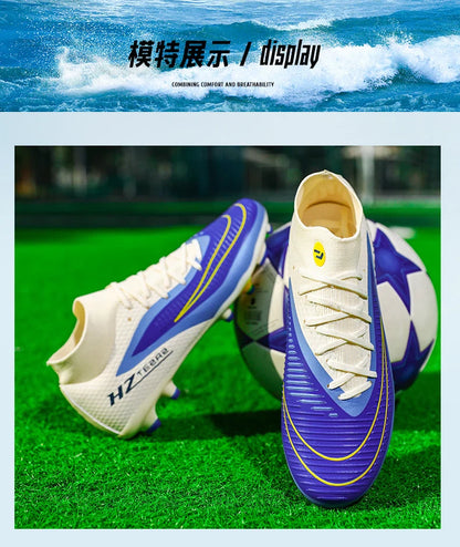 New Men Football Boots Training Breathable Cleats Adult Outdoor Non Slip Match Long Spikes Soccer Shoes Sport Boys Comfortable
