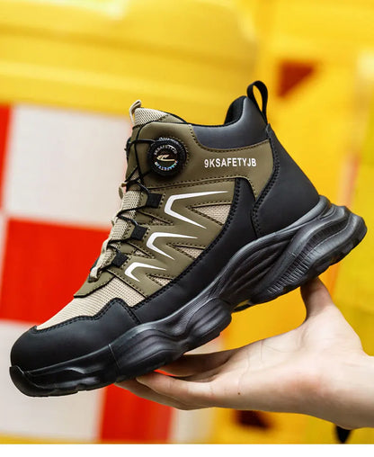 Men's Work Shoes Steel Resistant Anti-Puncture Anti-smash Toe Boots Slip Light Weight Safety Shoes Comfortable Men Shoes 40-46