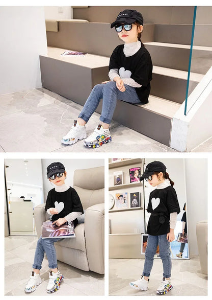 Spring Fall Kids Shoes Boys Girls Child Sneakers High Quality Casual Sports Tennis Flats Winter Outdoor Running