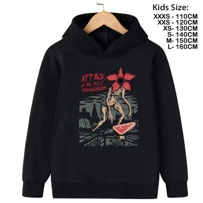 Hoodies Kids Cartoon Anime Print Clothes Streetwear Basic Boys Tops Children Sweatshirts