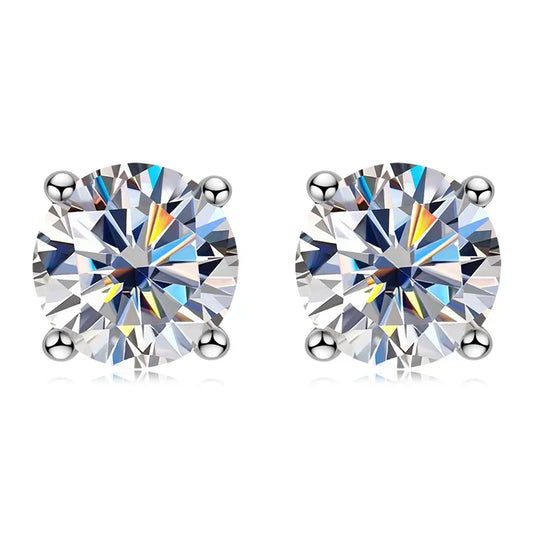 3mm/4mm/5mm/6.5mm/8mm/9mm/10mm/11mm Certified D VVS1 Moissanite Stud Earrings 925 Silver Earrings For Women Men Jewelry