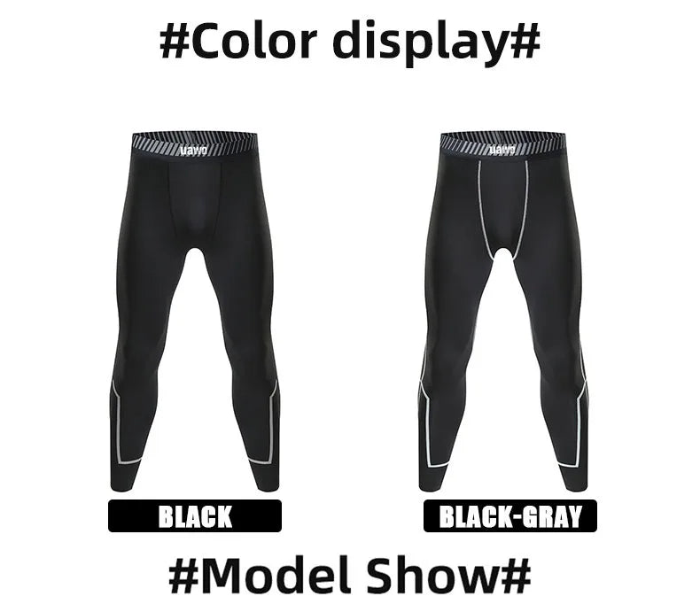 Men Sports Compression Tight Leggings Muscle Training Workout Bottoms Trousers Jogging Dry Yoga Pants Workout Tracksuit