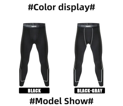 Men Sports Compression Tight Leggings Muscle Training Workout Bottoms Trousers Jogging Dry Yoga Pants Workout Tracksuit