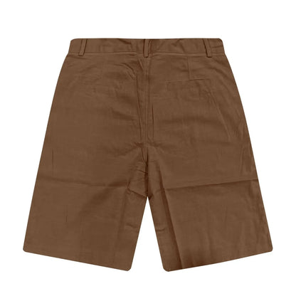 2025 Summer Cotton Linen Shorts for Men Solid Casual Button Pocket Beach Shorts Men's Comfortable Simple Vacation Leiture Pants