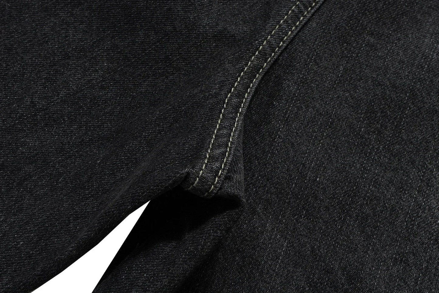 Gothic street jeans with multiple pockets men's shorts wide-legged loose nine-quarter pants knee-length pants loose casual pants