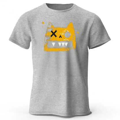 Creative Graffiti Style Cat High Quality Cotton Short Sleeve Daily Casual Men Loose Large Comfortable Breathable Sports T-shirt