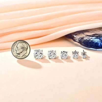 D VVS1 Moissanite Four Claw Earrings For Women Man S925 Sterling Silver Sparkling Wedding Jewelry Shipping from the USA