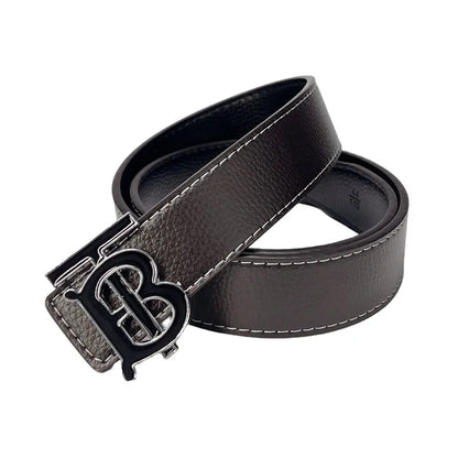 Men's Silver PU Leather Business Belt Cool Style Multi-Color for Jeans Dress Pants Office Wear