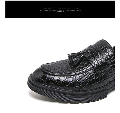 Formal Shoes For Men Fashion Casual Leather Loafers Male Slip On Business Leather Shoes Men's Dress Shoes Party Office Loafers