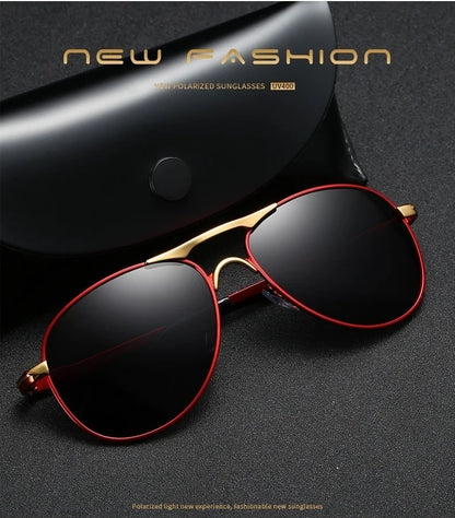 Luxury Pilot Polarized Sunglasses Men Women Driving Fishing Retro Sun Glasses Brand Designer Male Metal Sunglasses For Man UV400