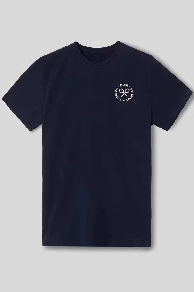 Summer SILBON Fashion T-shirt Men's Summer Comfortable Breathable Top Motorcycle Short Sleeve Men's and Women's Trend Clothing