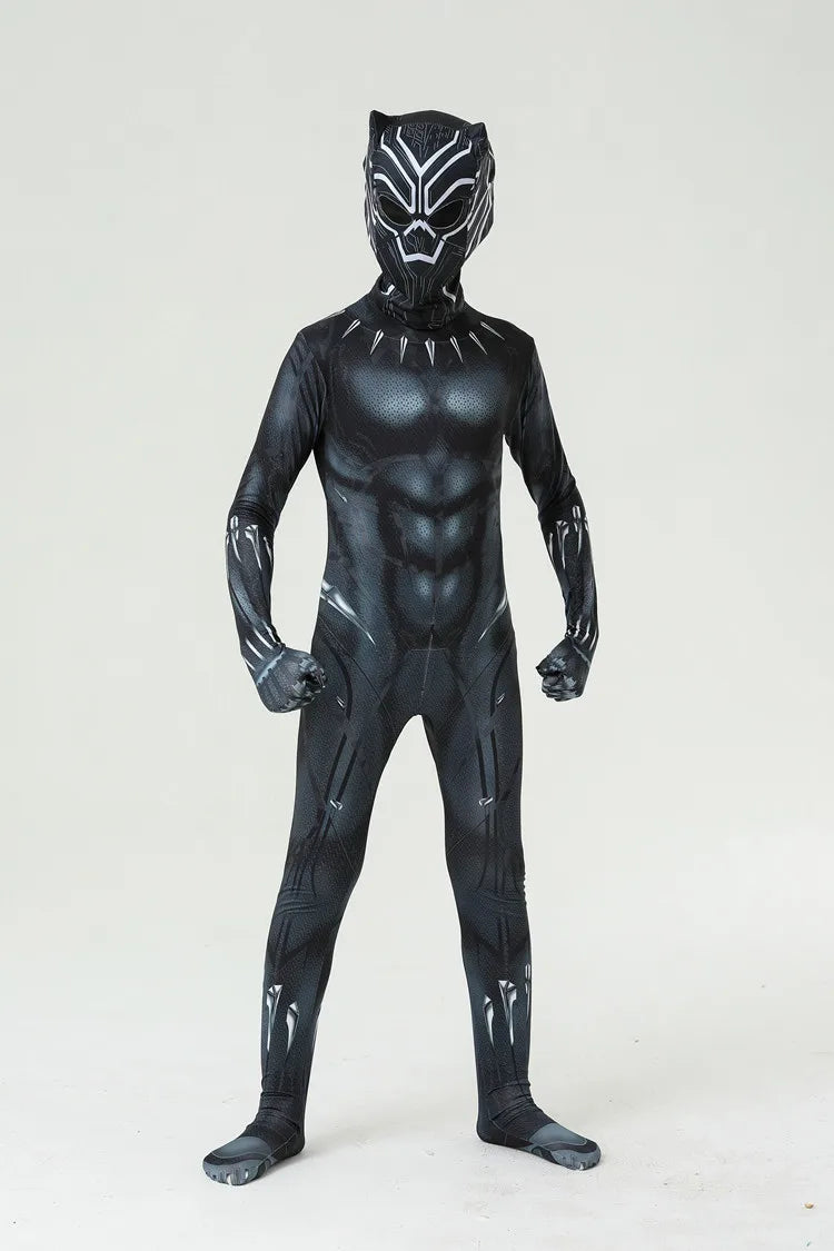 Anime Black Panther And Wizard of Oz Cute Lion Cosplay Costume Bodysuits Children For Men Boys Halloween Superhero Jumpsuits