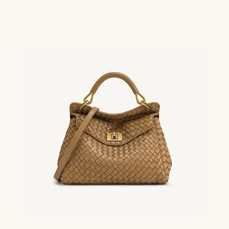 Spring&Autumn buckle bag niche fashion genuine leather shoulder crossbody bag buckle high-end versatile Women handbag