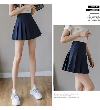 Mini Skirts Womens 2025 Summer Japanese School Pleated Skirts High Waist Kawaii Cute Pink Plaid Skirt Uniform Harajuku Jupe