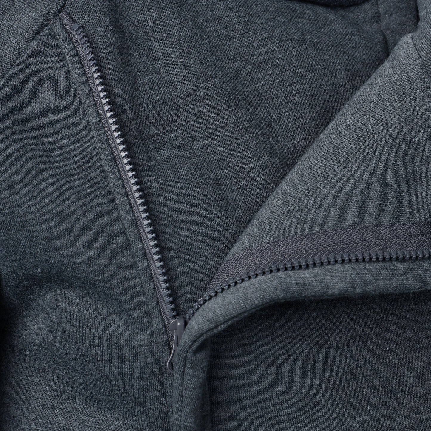Moletom masculino outono inverno de cor sólida com capuz e zíper lateral manga longa