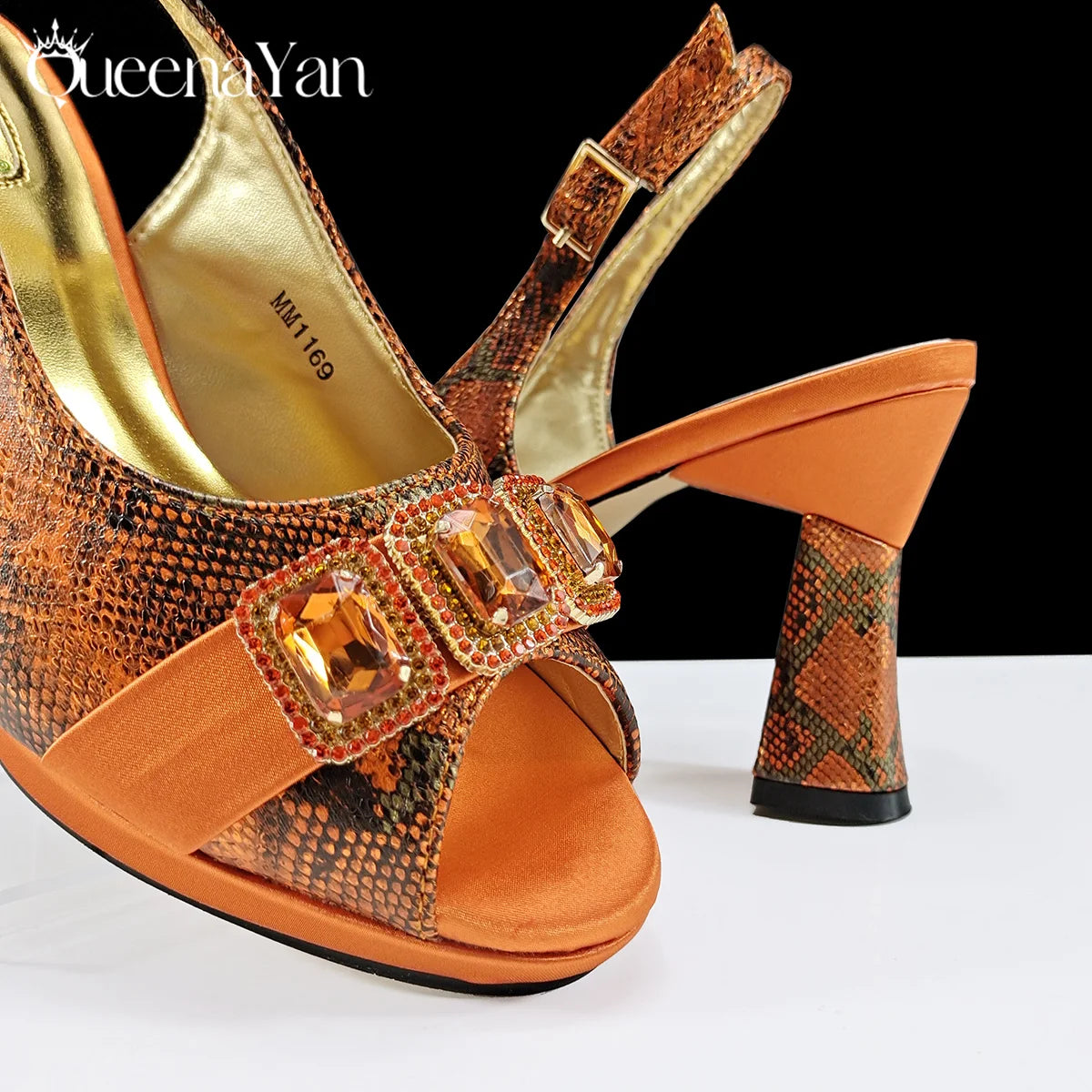 Elegant Green Peep-Toe Women Heel Pumps for Italian Matching Party Shoes and Bags Set for Parties with Diamond Accents