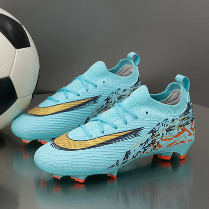2025 Football Shoes Tiempo Legend 10 Elite FG Wear Resistant Shock Absorption Comfortable Anti-slip Round Head Long Spike