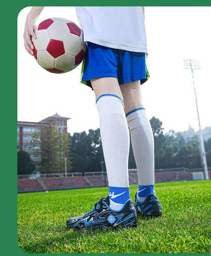 Kids Soccer Cleats Football Shoes Non Slip Breathable Lightweight Training Sneakers Boys Girls Children Football Match Boots
