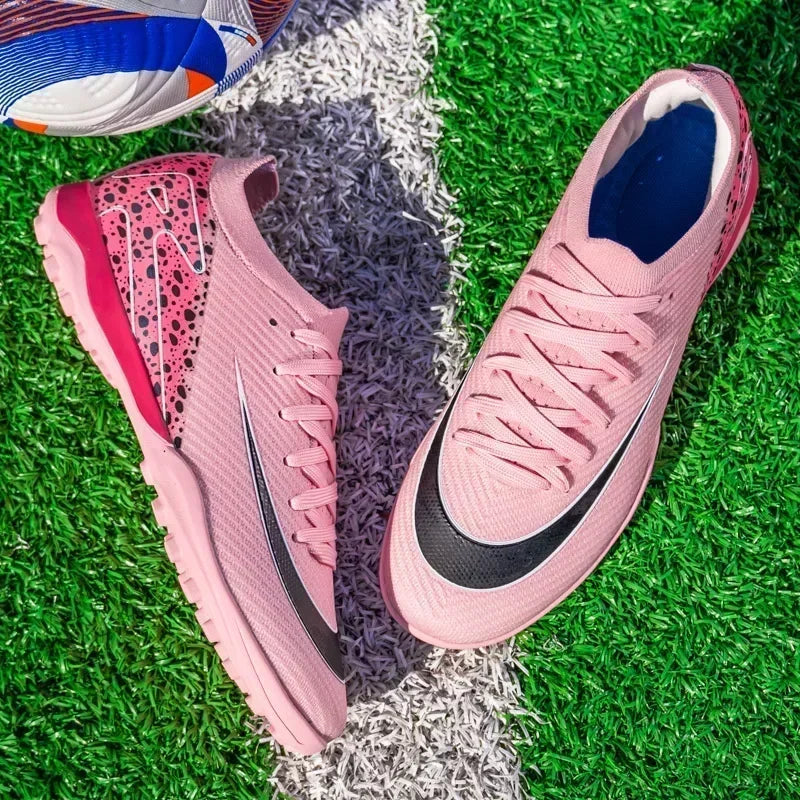 New Men Football Boots Professional Boys Soccer Shoes Ankle Sports Shoes Non-Slip TF/FG Match Sneakers Unisex Comfortable