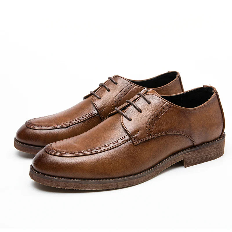 Trend Dress Shoes Man Retro Casual Business Oxfords Leather Shoes Men Formal Social Brogues Wedding Party Leather Shoes For Male