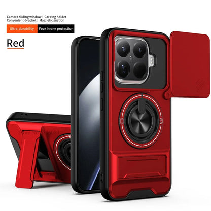 15T/15T Pro Armor Case For Xiaomi 15T Pro Case Shockproof Slide Lens Protector Phone Cover For Xiaomi 15T Case Fundas With Ring