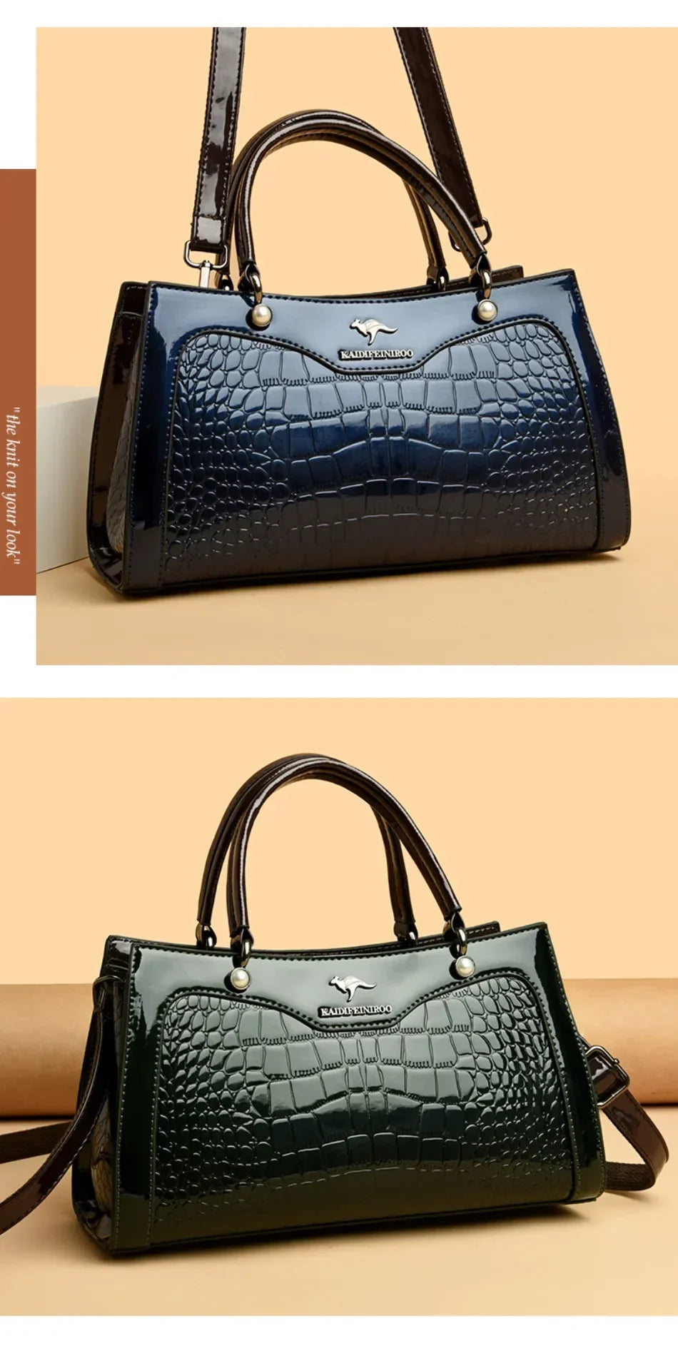 2024 Genuine High Quality  Luxury Handbag Designer Crossbody Bags for Women  Fashion Crocodile Pattern  Shoulder Bag Totes Bags