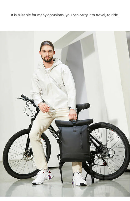 Expandable Travel Backpack Men Large Capacity Waterproof 15.6” Laptop Bag Hiking Rucksack Cycling Daypack Bag with USB Port