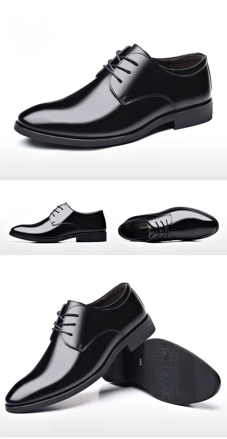 Lace Up Breathable In Summer Oxfords Shoes Social Shoe Male Pointed Toe Men's Formal Black 2025 Style Cheap Liquidation Official