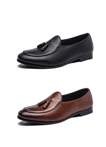 Fashion Tassel Formal Shoes 2025 New Classic Men Business Shoes Italy Luxury Moccasins Prom Men Casual Loafers Party Flats