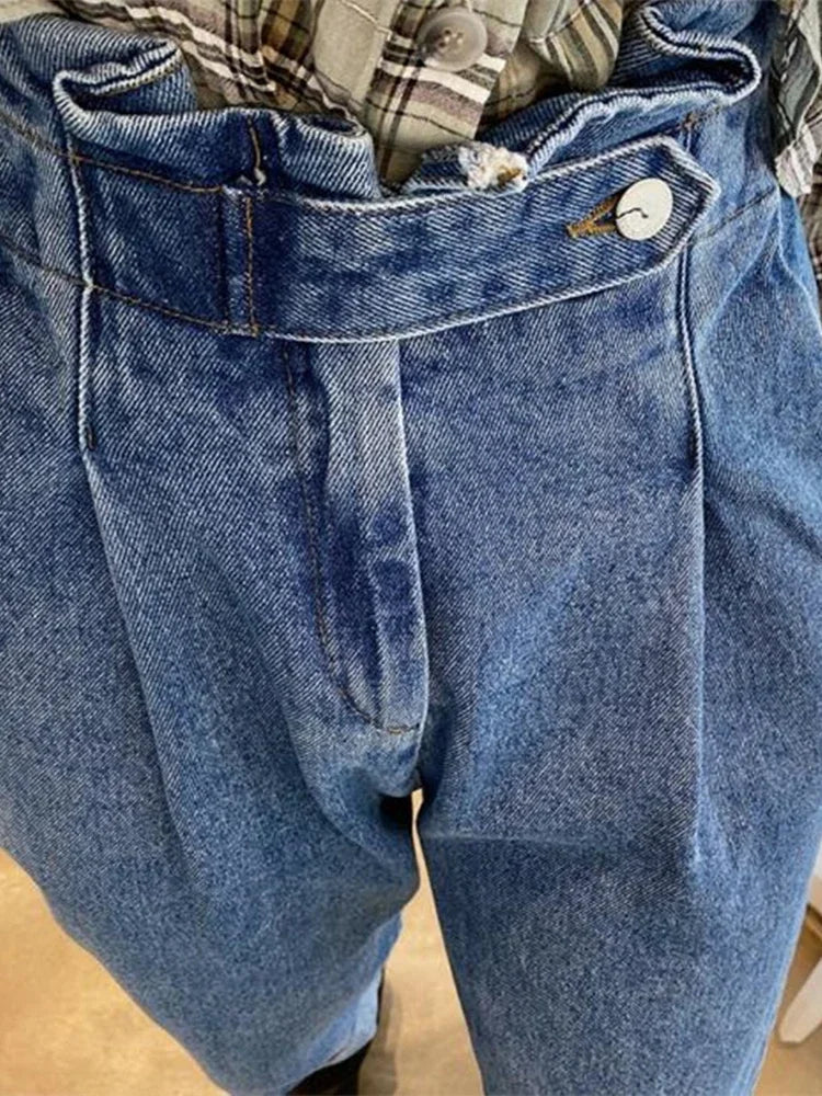 Women's Jeans High Waist Denim Wide Leg Pants