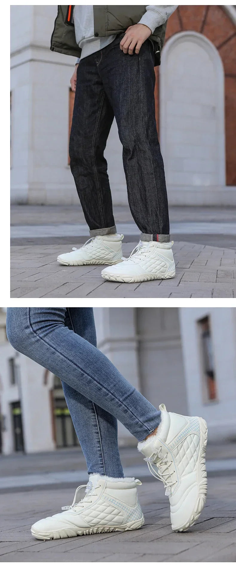 Brand New Winter Boots for Men Women Snow BareFoot Outdoor Non-slip Warm Fur Casual Sneakers Plus Size Ankle Boots Hiking Shoes